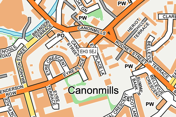 EH3 5EJ map - OS OpenMap – Local (Ordnance Survey)