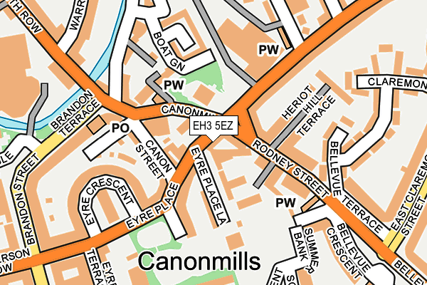 EH3 5EZ map - OS OpenMap – Local (Ordnance Survey)