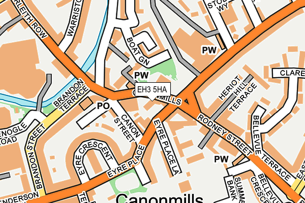 EH3 5HA map - OS OpenMap – Local (Ordnance Survey)