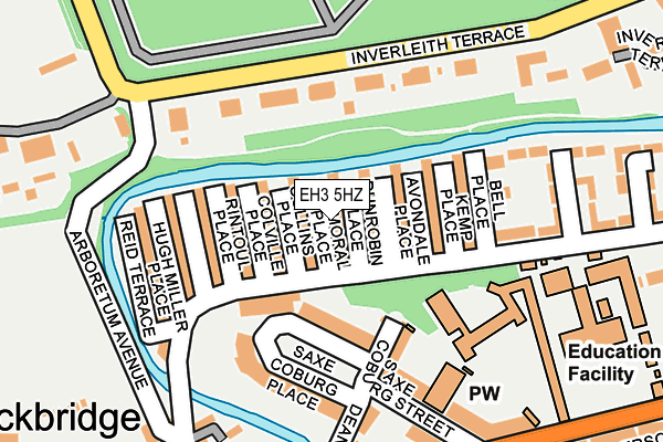 EH3 5HZ map - OS OpenMap – Local (Ordnance Survey)