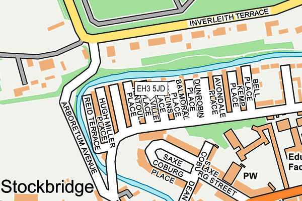 EH3 5JD map - OS OpenMap – Local (Ordnance Survey)