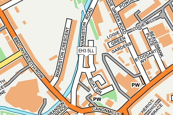 EH3 5LL map - OS OpenMap – Local (Ordnance Survey)