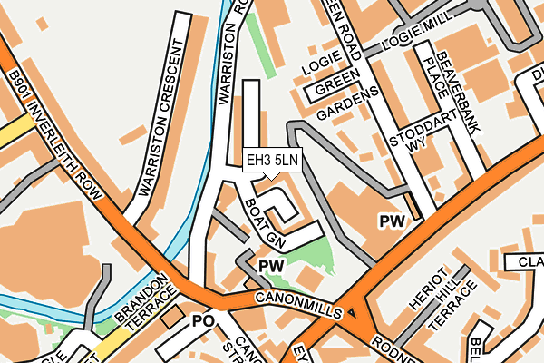 EH3 5LN map - OS OpenMap – Local (Ordnance Survey)