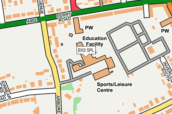 EH3 5PL map - OS OpenMap – Local (Ordnance Survey)