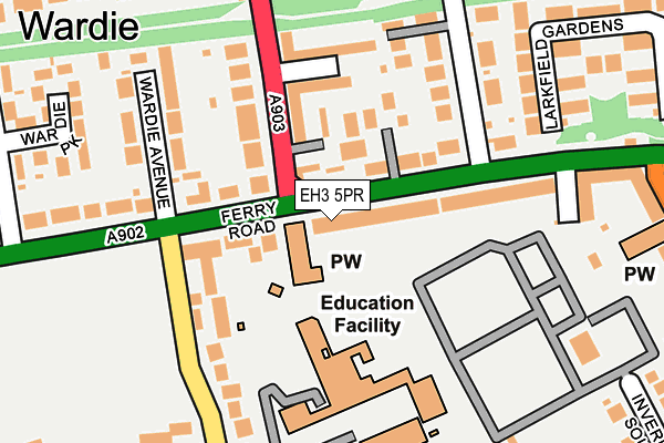 EH3 5PR map - OS OpenMap – Local (Ordnance Survey)