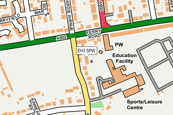 EH3 5PW map - OS OpenMap – Local (Ordnance Survey)