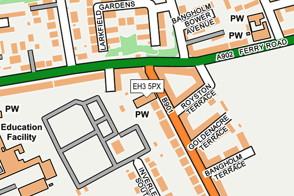 EH3 5PX map - OS OpenMap – Local (Ordnance Survey)