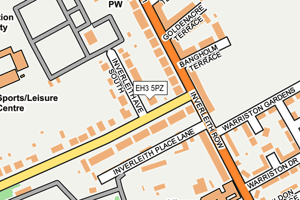 EH3 5PZ map - OS OpenMap – Local (Ordnance Survey)
