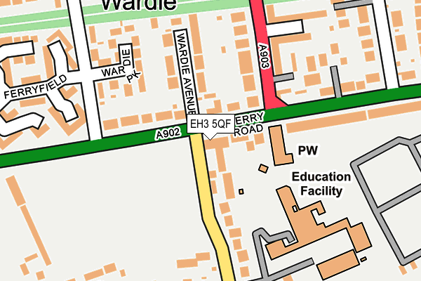 EH3 5QF map - OS OpenMap – Local (Ordnance Survey)