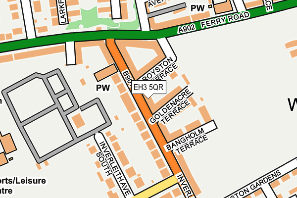 EH3 5QR map - OS OpenMap – Local (Ordnance Survey)