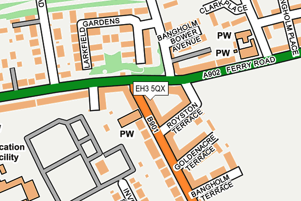 EH3 5QX map - OS OpenMap – Local (Ordnance Survey)
