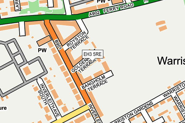 EH3 5RE map - OS OpenMap – Local (Ordnance Survey)