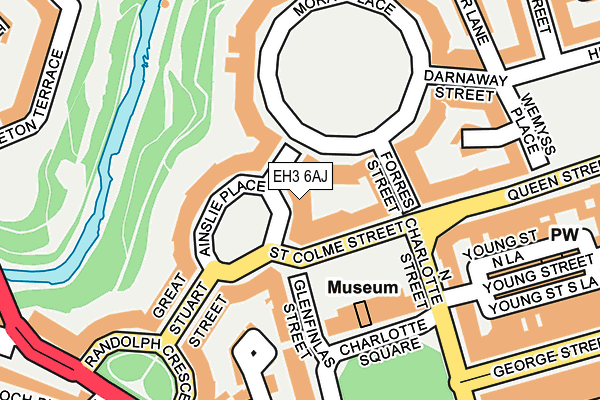 EH3 6AJ map - OS OpenMap – Local (Ordnance Survey)