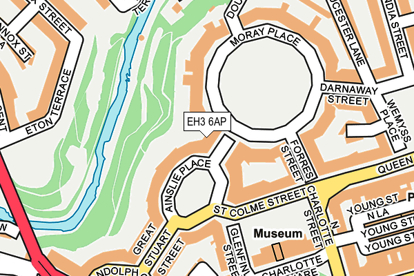 EH3 6AP map - OS OpenMap – Local (Ordnance Survey)