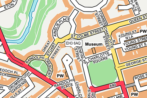 EH3 6AQ map - OS OpenMap – Local (Ordnance Survey)