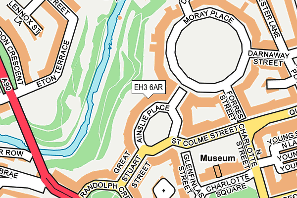 EH3 6AR map - OS OpenMap – Local (Ordnance Survey)