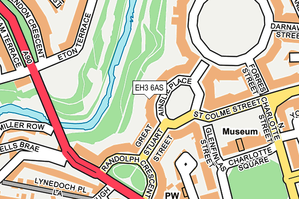 EH3 6AS map - OS OpenMap – Local (Ordnance Survey)