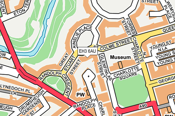 EH3 6AU map - OS OpenMap – Local (Ordnance Survey)