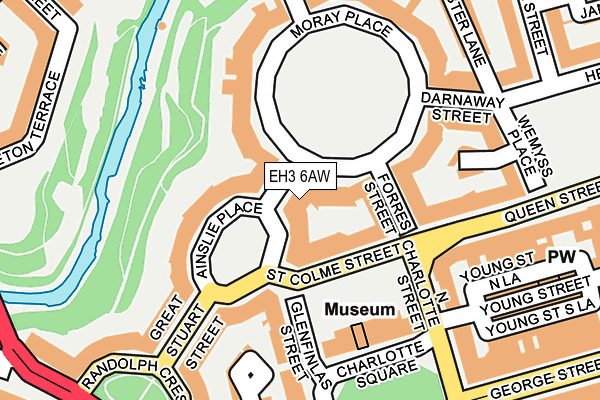 EH3 6AW map - OS OpenMap – Local (Ordnance Survey)