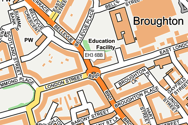 EH3 6BB map - OS OpenMap – Local (Ordnance Survey)