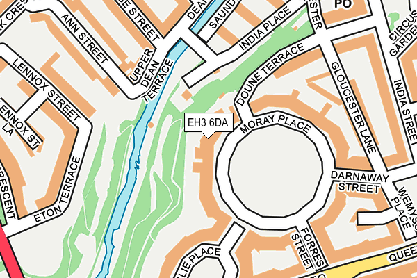 EH3 6DA map - OS OpenMap – Local (Ordnance Survey)