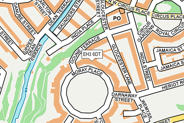 EH3 6DT map - OS OpenMap – Local (Ordnance Survey)