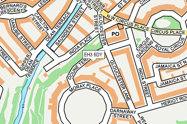 EH3 6DY map - OS OpenMap – Local (Ordnance Survey)