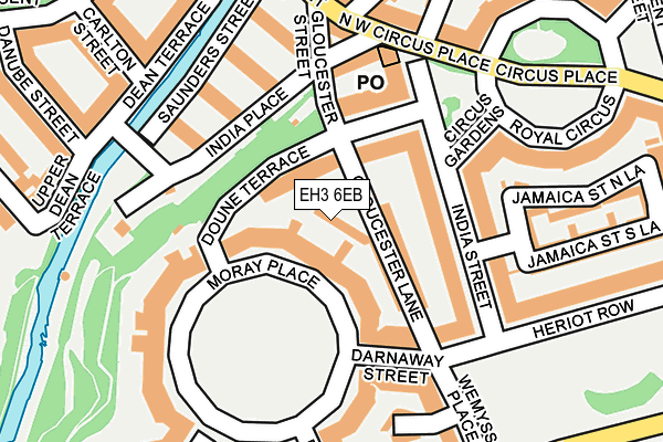 EH3 6EB map - OS OpenMap – Local (Ordnance Survey)