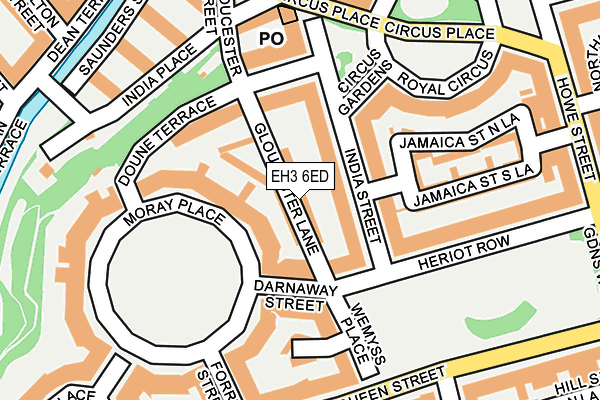 EH3 6ED map - OS OpenMap – Local (Ordnance Survey)