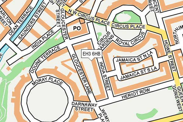 EH3 6HB map - OS OpenMap – Local (Ordnance Survey)