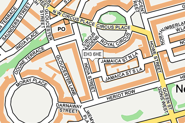 EH3 6HE map - OS OpenMap – Local (Ordnance Survey)