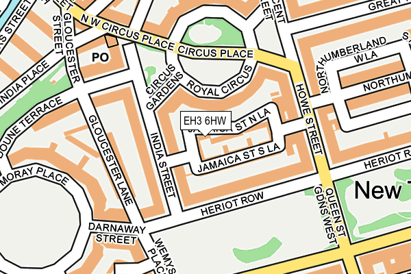 EH3 6HW map - OS OpenMap – Local (Ordnance Survey)