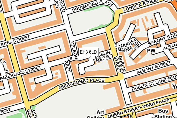 EH3 6LD map - OS OpenMap – Local (Ordnance Survey)