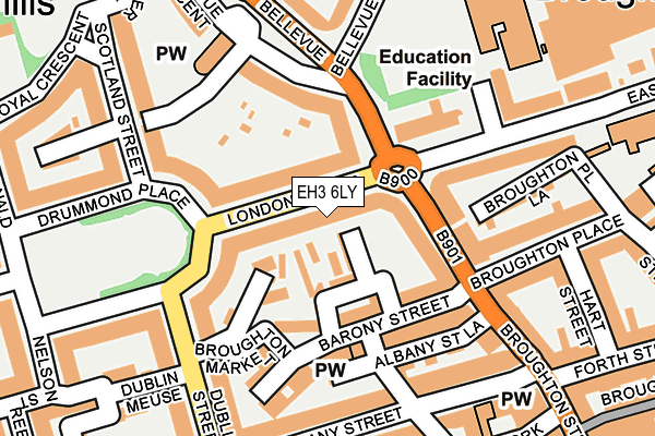 EH3 6LY map - OS OpenMap – Local (Ordnance Survey)