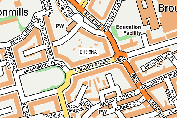 EH3 6NA map - OS OpenMap – Local (Ordnance Survey)