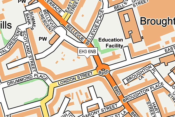 EH3 6NB map - OS OpenMap – Local (Ordnance Survey)