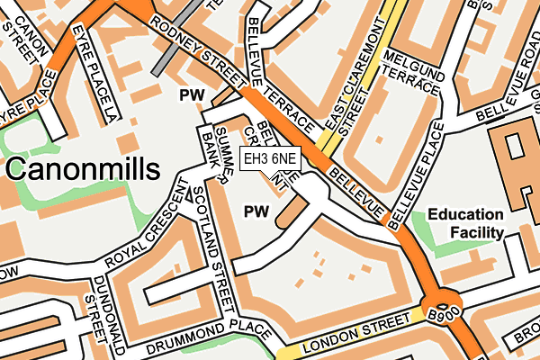 EH3 6NE map - OS OpenMap – Local (Ordnance Survey)