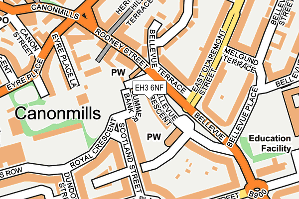 EH3 6NF map - OS OpenMap – Local (Ordnance Survey)