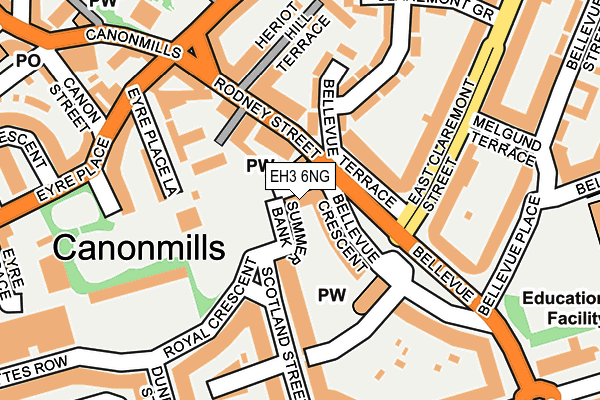 EH3 6NG map - OS OpenMap – Local (Ordnance Survey)