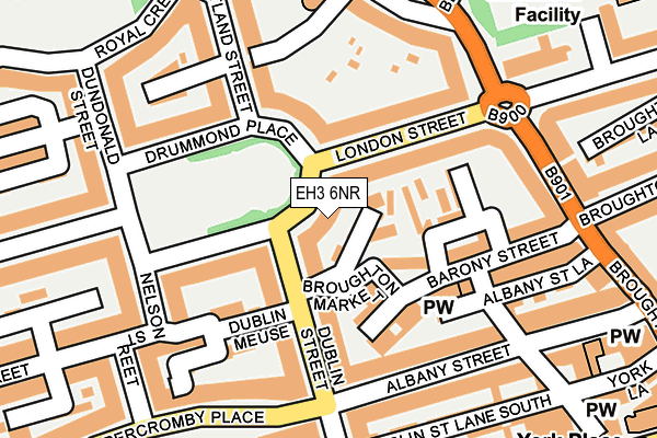 EH3 6NR map - OS OpenMap – Local (Ordnance Survey)