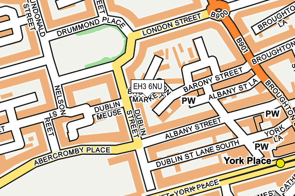 EH3 6NU map - OS OpenMap – Local (Ordnance Survey)