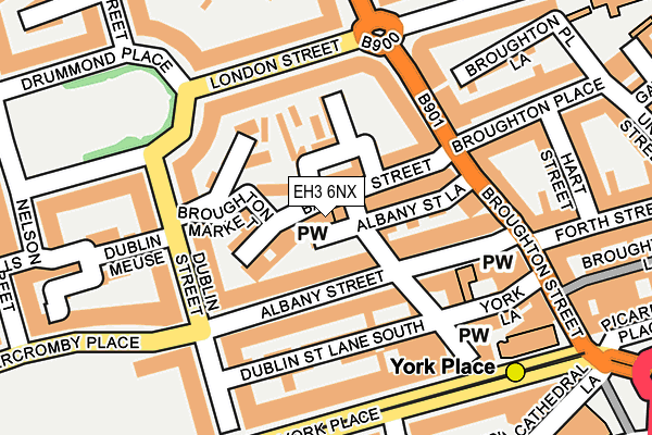 EH3 6NX map - OS OpenMap – Local (Ordnance Survey)