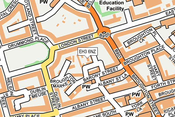 EH3 6NZ map - OS OpenMap – Local (Ordnance Survey)