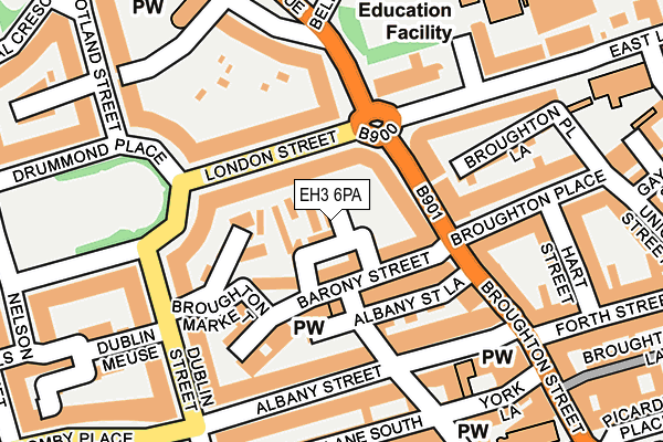 EH3 6PA map - OS OpenMap – Local (Ordnance Survey)