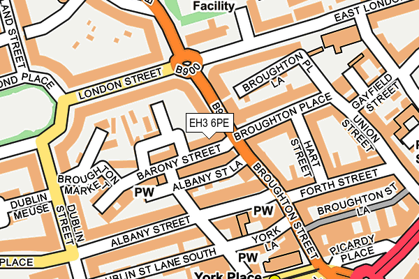 EH3 6PE map - OS OpenMap – Local (Ordnance Survey)