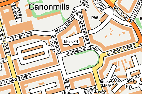 EH3 6PN map - OS OpenMap – Local (Ordnance Survey)