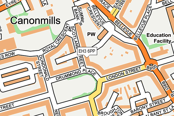 EH3 6PP map - OS OpenMap – Local (Ordnance Survey)