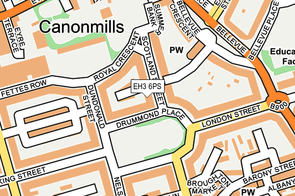 EH3 6PS map - OS OpenMap – Local (Ordnance Survey)