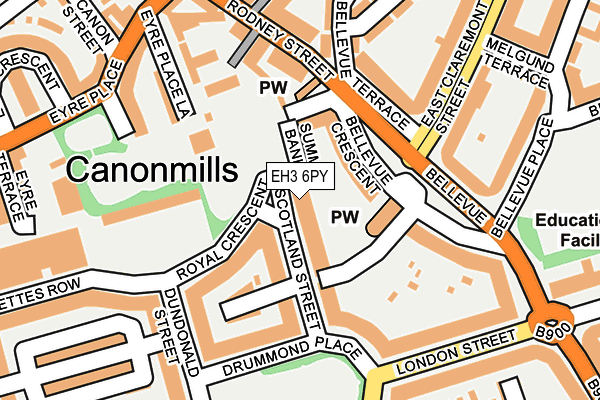 EH3 6PY map - OS OpenMap – Local (Ordnance Survey)