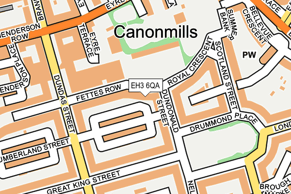 EH3 6QA map - OS OpenMap – Local (Ordnance Survey)